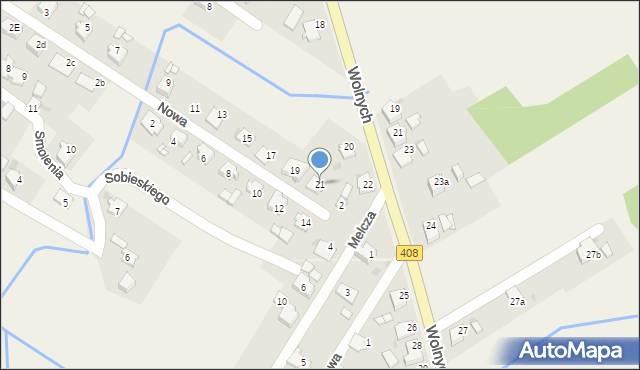 Stare Koźle, Nowa, 21, mapa Stare Koźle