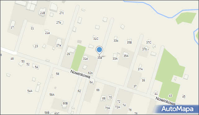 Stare Załubice, Nowinkowa, 33a, mapa Stare Załubice