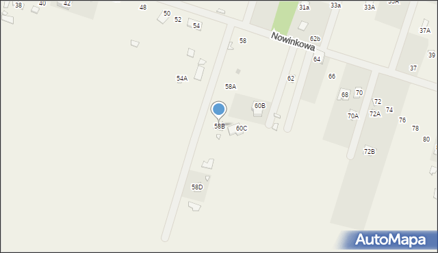 Stare Załubice, Nowinkowa, 58B, mapa Stare Załubice
