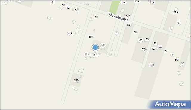 Stare Załubice, Nowinkowa, 60C, mapa Stare Załubice