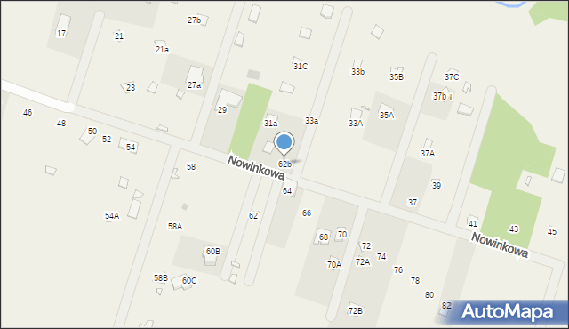 Stare Załubice, Nowinkowa, 62b, mapa Stare Załubice