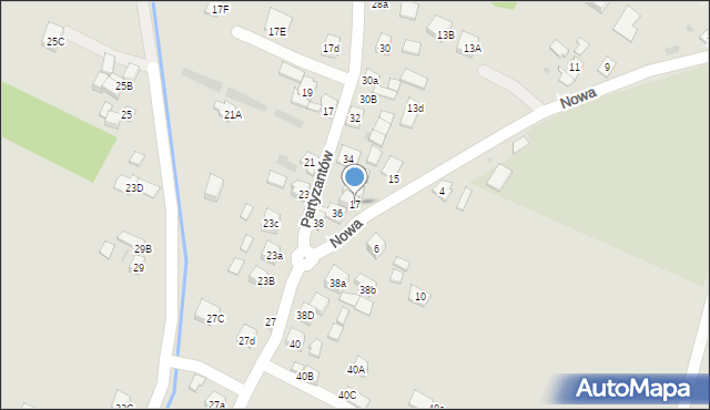 Stary Sącz, Nowa, 17, mapa Stary Sącz