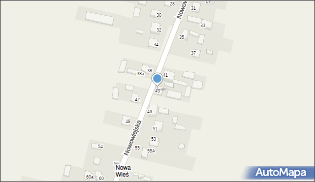 Strawczynek, Nowowiejska, 43, mapa Strawczynek