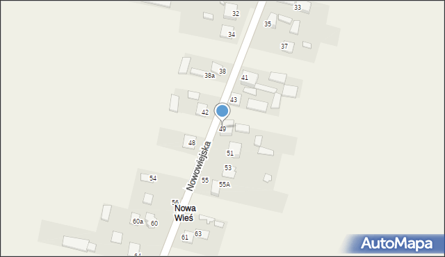 Strawczynek, Nowowiejska, 49, mapa Strawczynek