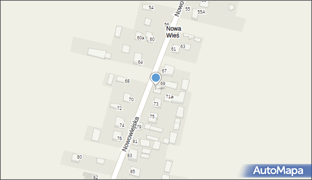 Strawczynek, Nowowiejska, 71, mapa Strawczynek