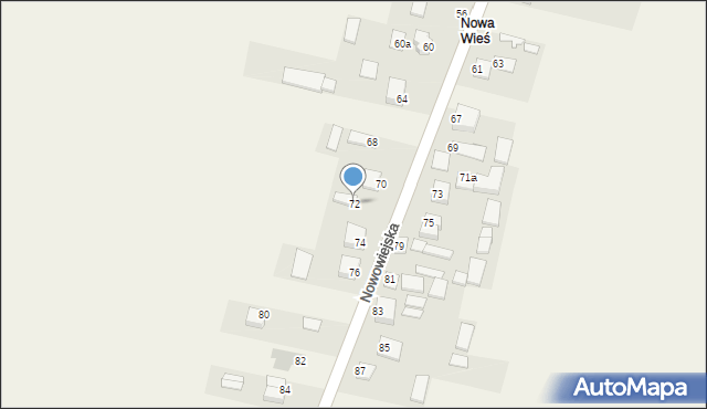 Strawczynek, Nowowiejska, 72, mapa Strawczynek