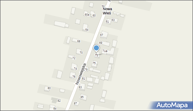 Strawczynek, Nowowiejska, 73, mapa Strawczynek