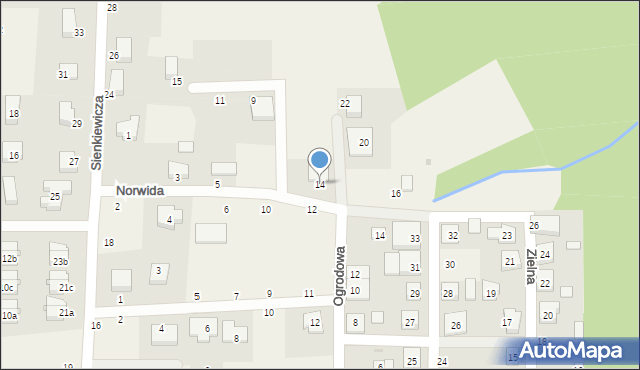 Strzebielino, Norwida Cypriana Kamila, 14, mapa Strzebielino