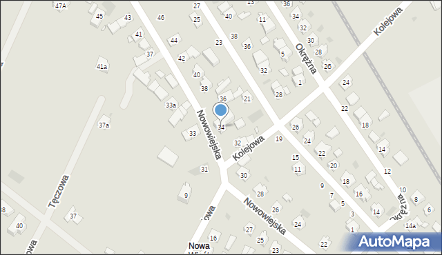 Strzelce Opolskie, Nowowiejska, 34, mapa Strzelce Opolskie