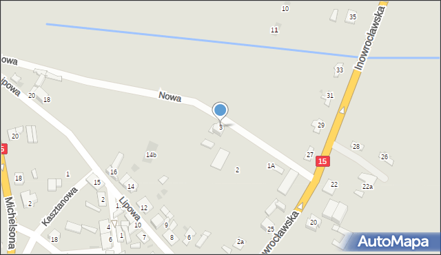 Strzelno, Nowa, 3, mapa Strzelno