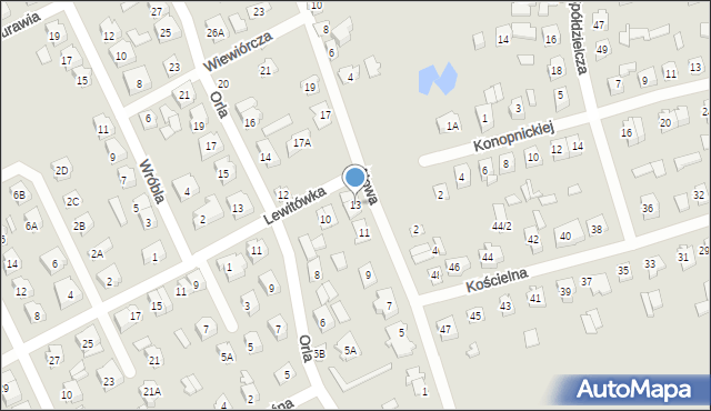 Supraśl, Nowa, 13, mapa Supraśl