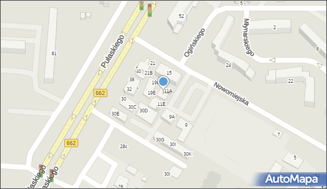 Suwałki, Nowomiejska, 11B, mapa Suwałk