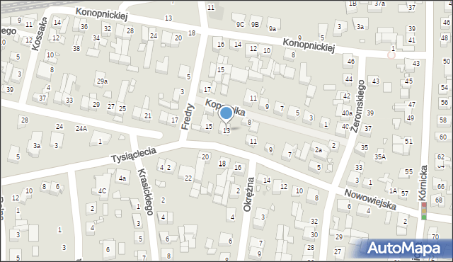 Swarzędz, Nowowiejska, 13, mapa Swarzędz