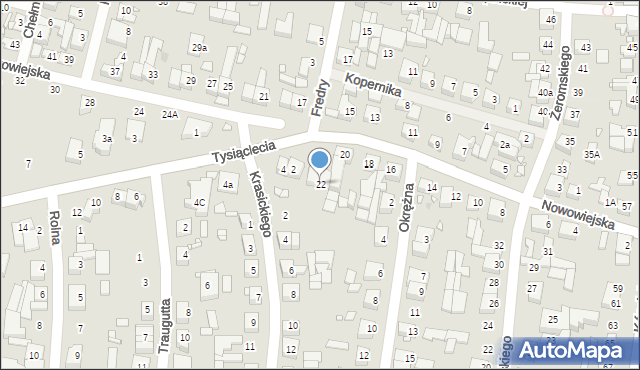 Swarzędz, Nowowiejska, 22, mapa Swarzędz