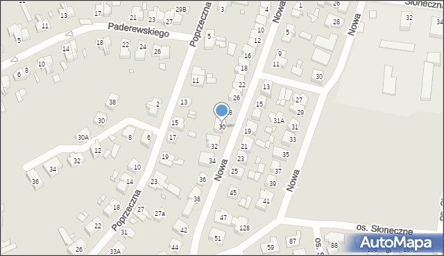 Świebodzin, Nowa, 30, mapa Świebodzin