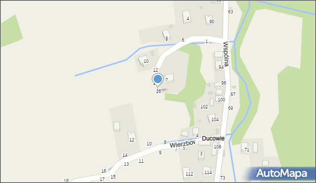 Świnna, Nowa, 16, mapa Świnna