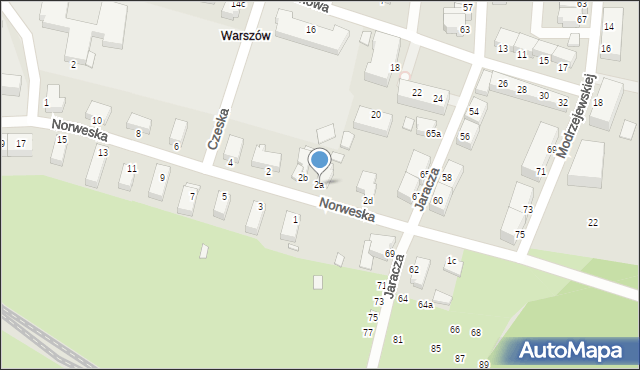 Świnoujście, Norweska, 2a, mapa Świnoujście