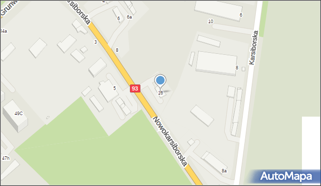 Świnoujście, Nowokarsiborska, 16, mapa Świnoujście