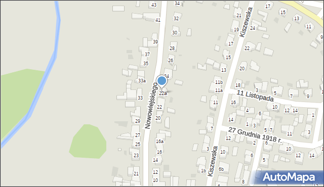 Szamotuły, Nowowiejskiego Feliksa, 22a, mapa Szamotuły