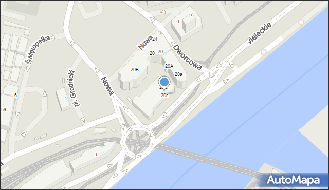 Szczecin, Nowa, 20c, mapa Szczecina