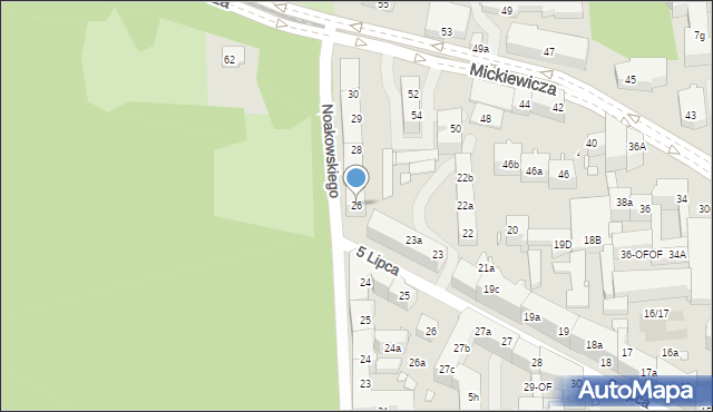 Szczecin, Noakowskiego Stanisława, 26, mapa Szczecina