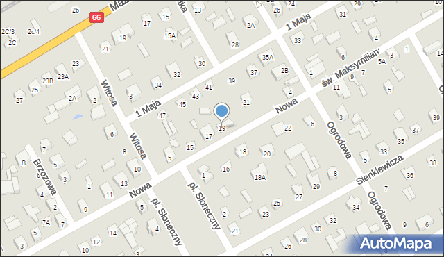 Szepietowo, Nowa, 19, mapa Szepietowo