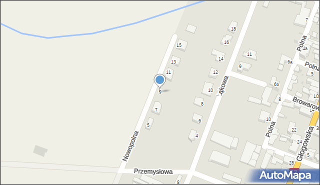 Szlichtyngowa, Nowopolna, 9, mapa Szlichtyngowa