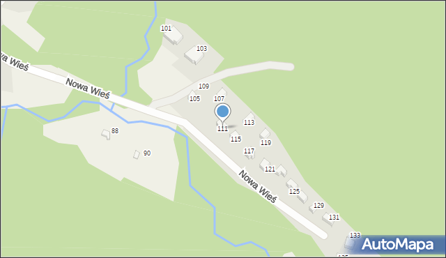 Targanice, Nowa Wieś, 111, mapa Targanice