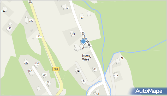 Targanice, Nowa Wieś, 28, mapa Targanice