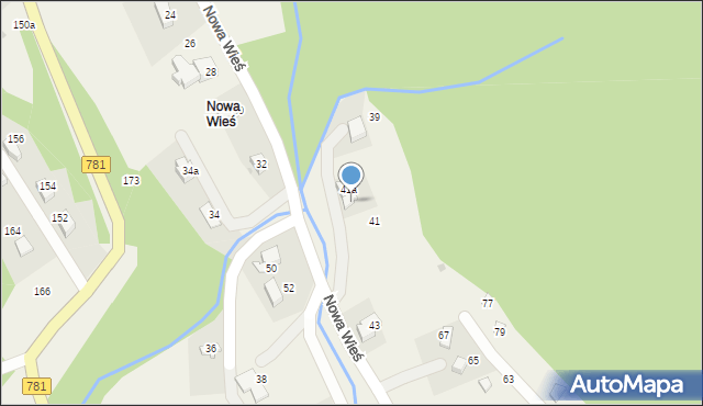 Targanice, Nowa Wieś, 41b, mapa Targanice