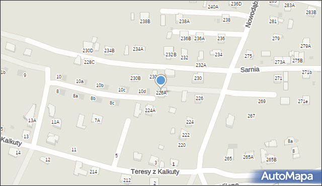 Tarnów, Nowodąbrowska, 226A, mapa Tarnów