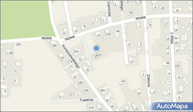 Tarnów Opolski, Nowa, 15, mapa Tarnów Opolski