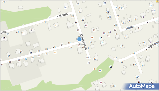 Tarnowiec, Nowa, 17, mapa Tarnowiec