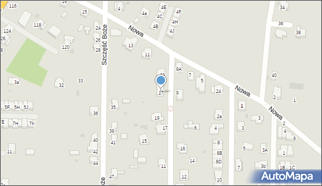 Tarnowskie Góry, Nowa, 17, mapa Tarnowskie Góry