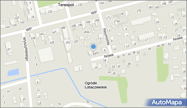 Terespol, Nowa, 10, mapa Terespol