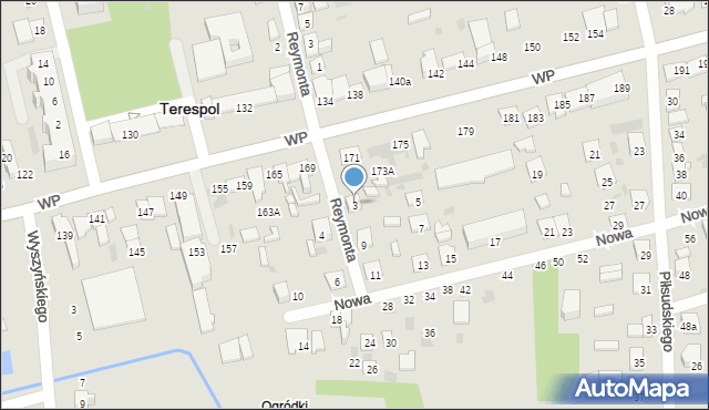 Terespol, Nowa, 3, mapa Terespol