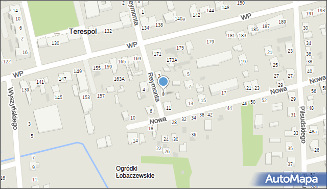 Terespol, Nowa, 9, mapa Terespol