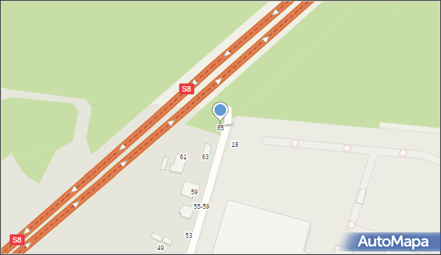 Tomaszów Mazowiecki, Nowa, 65, mapa Tomaszów Mazowiecki