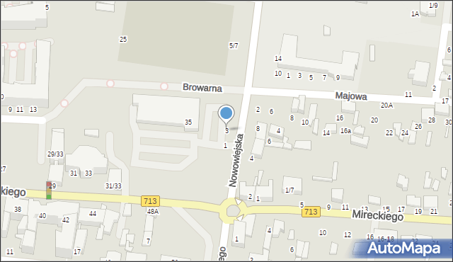 Tomaszów Mazowiecki, Nowowiejska, 3, mapa Tomaszów Mazowiecki