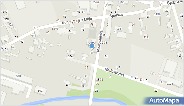 Tomaszów Mazowiecki, Nowowiejska, 39, mapa Tomaszów Mazowiecki