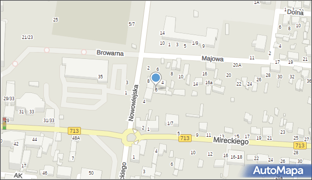 Tomaszów Mazowiecki, Nowowiejska, 6, mapa Tomaszów Mazowiecki