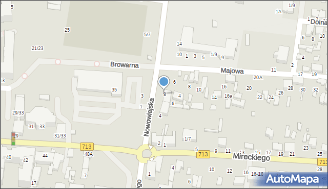 Tomaszów Mazowiecki, Nowowiejska, 8, mapa Tomaszów Mazowiecki