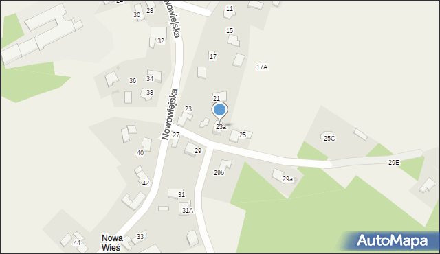 Trachy, Nowowiejska, 23a, mapa Trachy