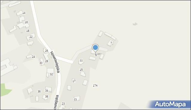 Trachy, Nowowiejska, 9, mapa Trachy