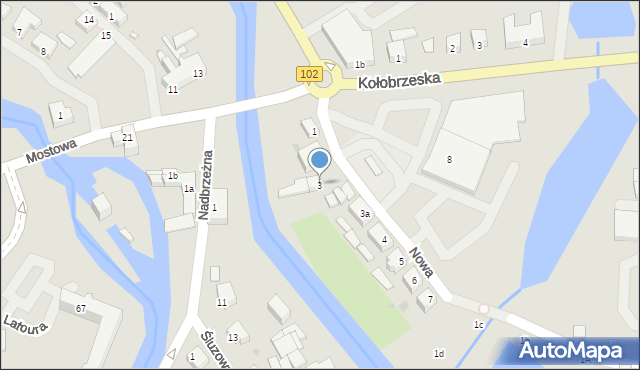 Trzebiatów, Nowa, 3, mapa Trzebiatów