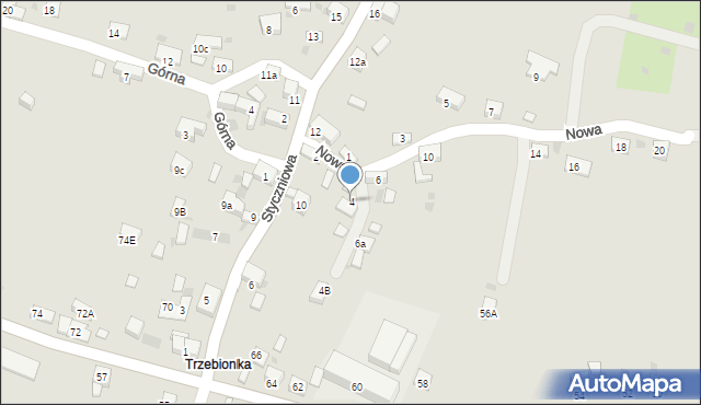 Trzebinia, Nowa, 4, mapa Trzebinia