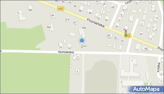 Tuliszków, Nortowska, 12, mapa Tuliszków