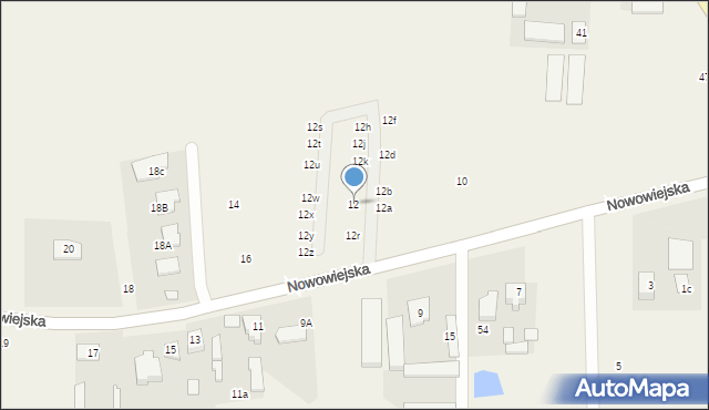 Umiastów, Nowowiejska, 12, mapa Umiastów