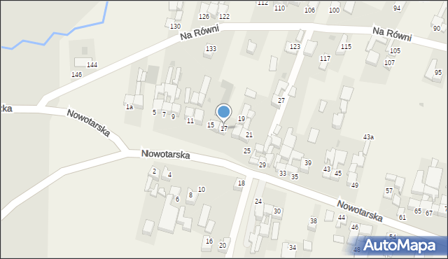 Waksmund, Nowotarska, 17, mapa Waksmund