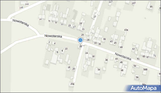 Waksmund, Nowotarska, 18, mapa Waksmund